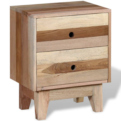 vidaXL Bedside Cabinet Solid Reclaimed Wood - Beige - 30 x 40 x 50 cm