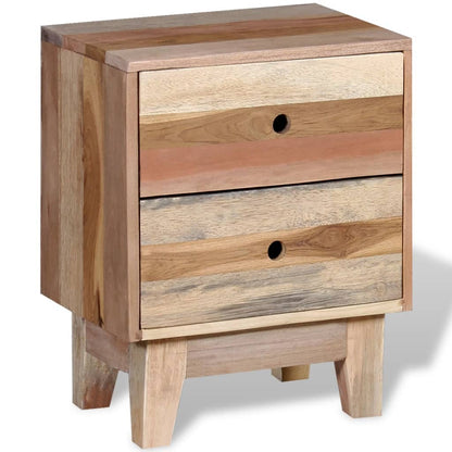 vidaXL Bedside Cabinet Solid Reclaimed Wood - Beige - 30 x 40 x 50 cm