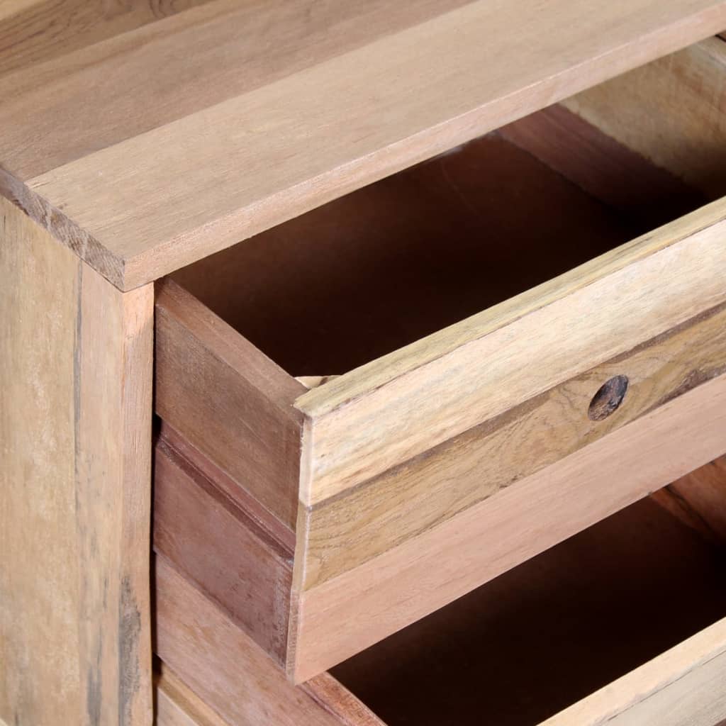 vidaXL Bedside Cabinet Solid Reclaimed Wood - Beige - 30 x 40 x 50 cm