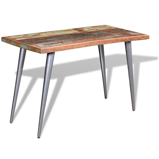 244242 vidaXL Dining Table Solid Reclaimed Wood 120x60x76 cm - Multicolour