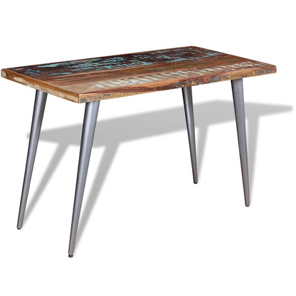 244242 vidaXL Dining Table Solid Reclaimed Wood 120x60x76 cm - Multicolour