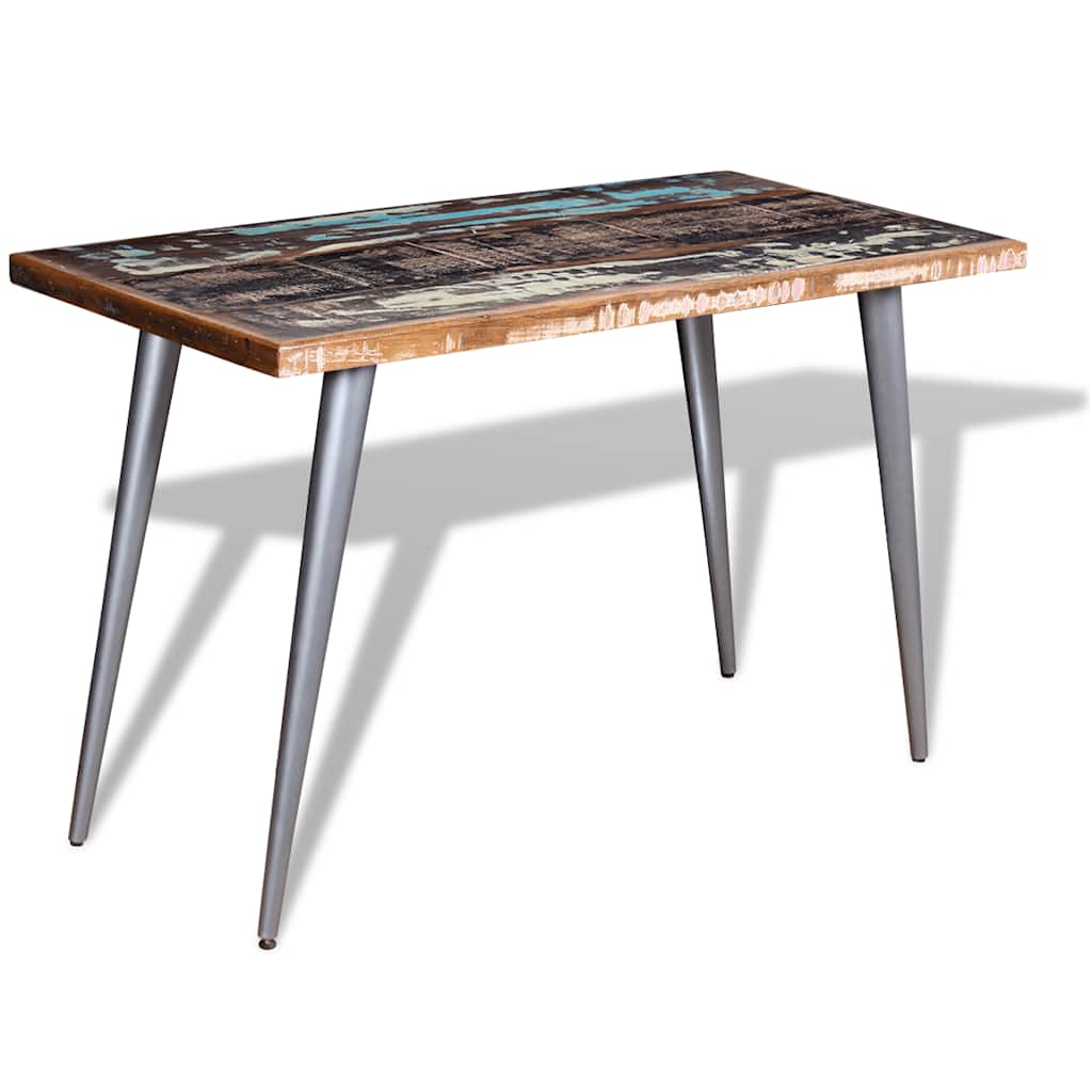 244242 vidaXL Dining Table Solid Reclaimed Wood 120x60x76 cm - Multicolour