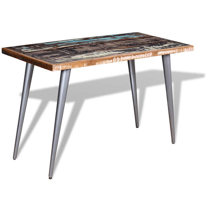 244242 vidaXL Dining Table Solid Reclaimed Wood 120x60x76 cm - Multicolour