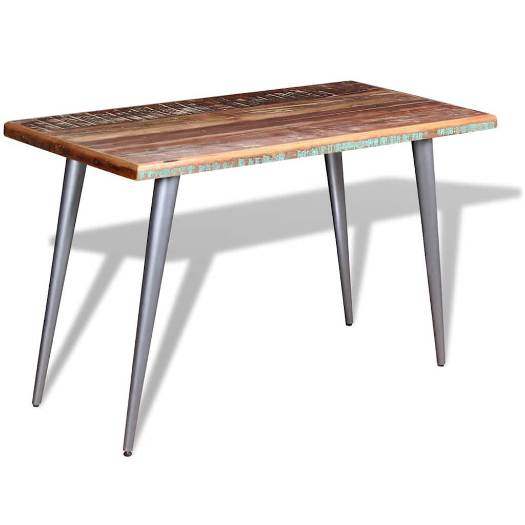 244242 vidaXL Dining Table Solid Reclaimed Wood 120x60x76 cm - Multicolour