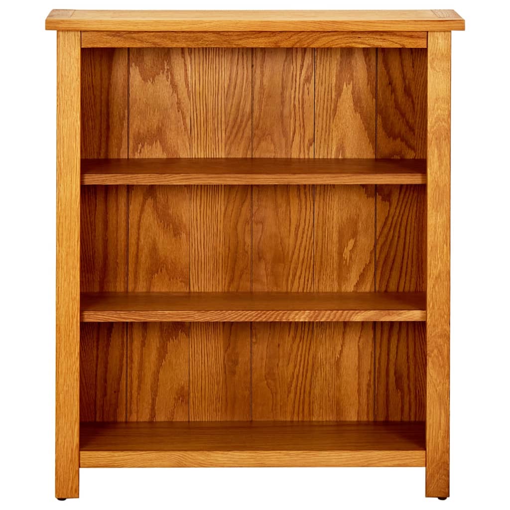 vidaXL 3-Tier Bookcase 70x22.5x82 cm Solid Oak Wood - Brown