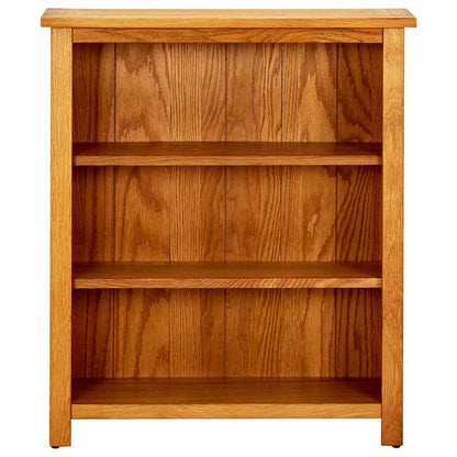 vidaXL 3-Tier Bookcase 70x22.5x82 cm Solid Oak Wood - Brown