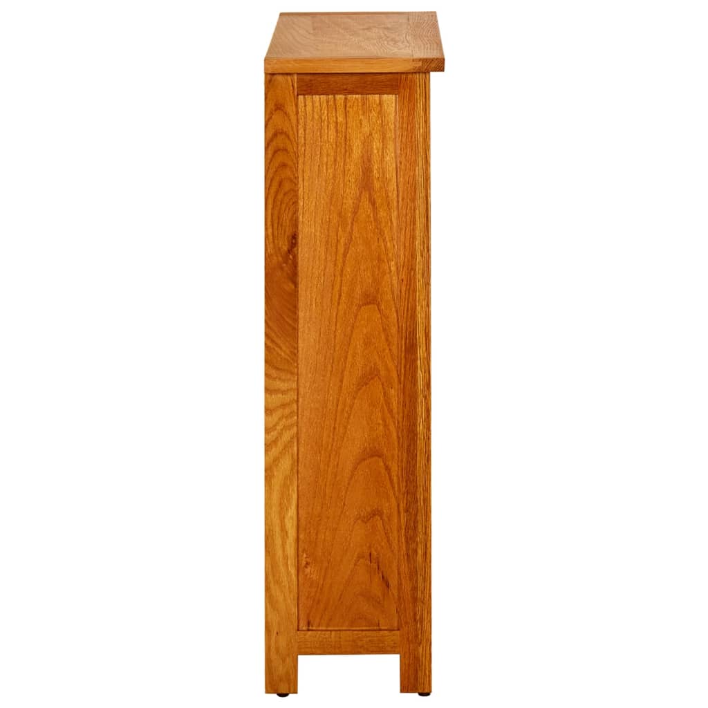 vidaXL 3-Tier Bookcase 70x22.5x82 cm Solid Oak Wood - Brown