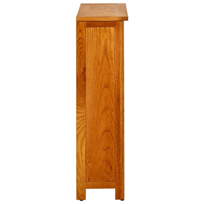 vidaXL 3-Tier Bookcase 70x22.5x82 cm Solid Oak Wood - Brown