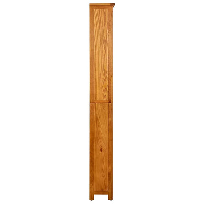 vidaXL 6-Tier Bookcase 80x22.5x180 cm Solid Oak Wood - Brown