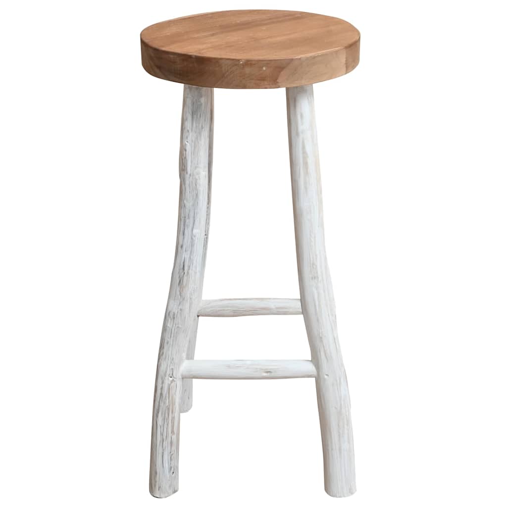 244546 vidaXL Bar Stool Solid Teak Wood - Brown - 37 x 37 x 76 cm
