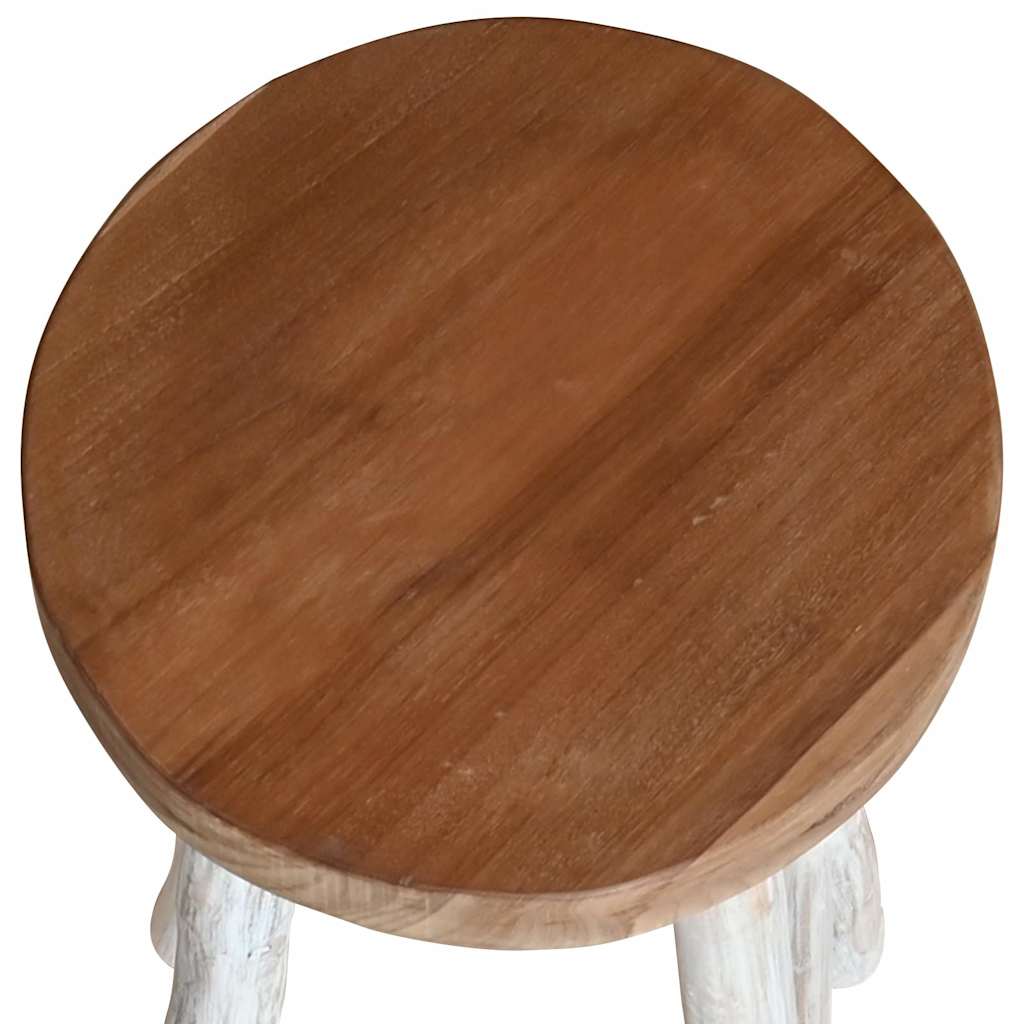 244546 vidaXL Bar Stool Solid Teak Wood - Brown - 37 x 37 x 76 cm