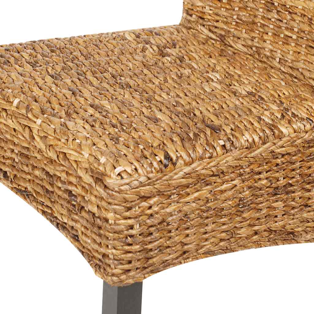 vidaXL Dining Chairs 4 pcs Abaca and Solid Mango Wood - Brown - 47 x 50 x 97 cm