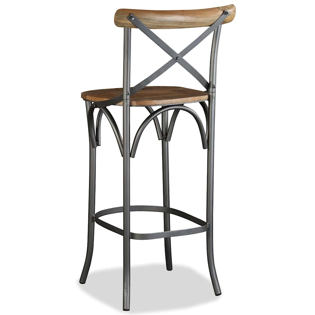 244593 vidaXL Bar Stool Solid Mango Wood - Brown - 49 x 52 x 110 cm