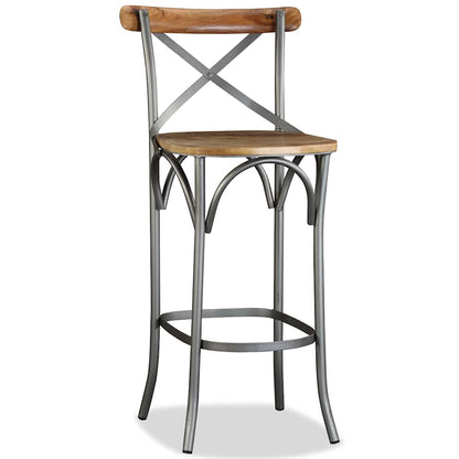 244593 vidaXL Bar Stool Solid Mango Wood - Brown - 49 x 52 x 110 cm
