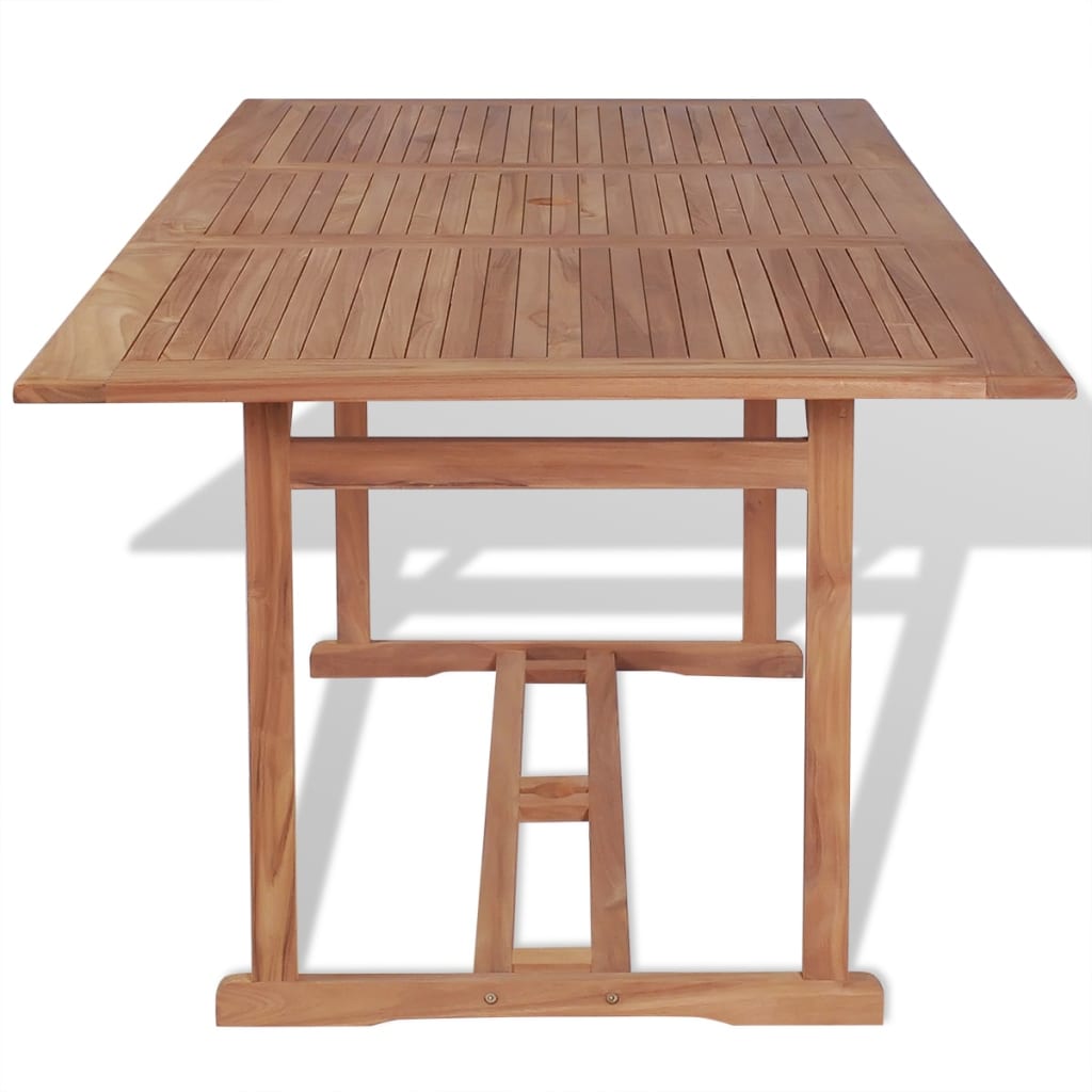 vidaXL Garden Table 180x90x75 cm Solid Teak Wood - Brown