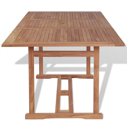 vidaXL Garden Table 180x90x75 cm Solid Teak Wood - Brown