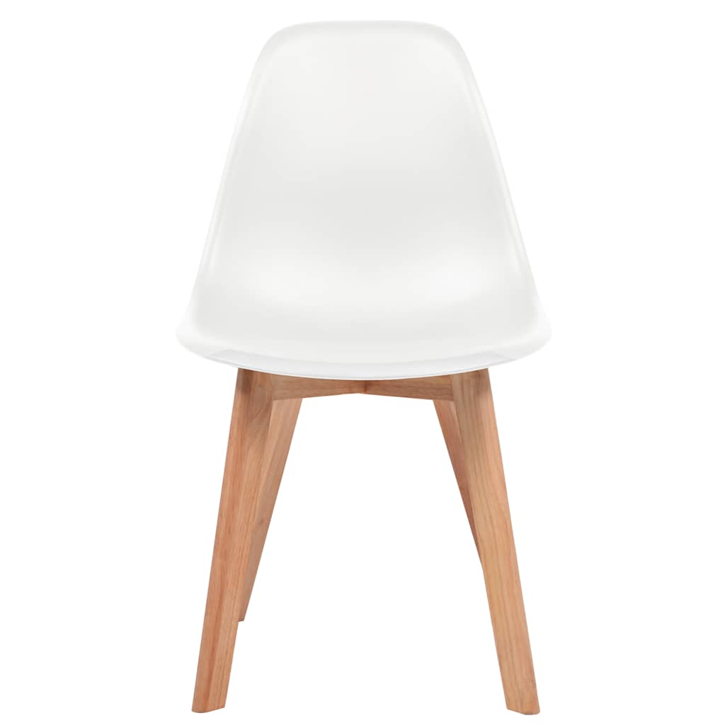 vidaXL Dining Chairs 2 pcs White Plastic - 51 x 82 x 46 cm