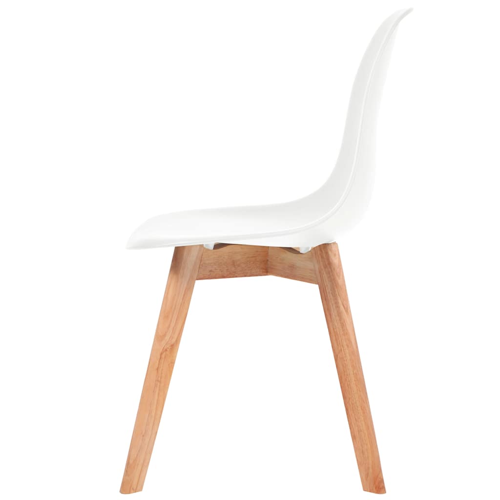 vidaXL Dining Chairs 2 pcs White Plastic - 51 x 82 x 46 cm