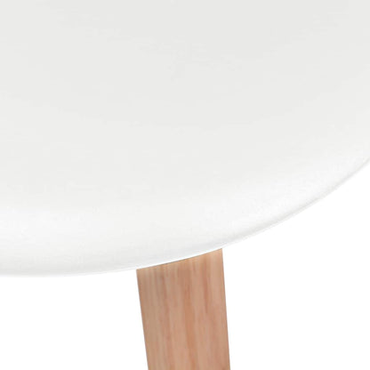 vidaXL Dining Chairs 2 pcs White Plastic - 51 x 82 x 46 cm