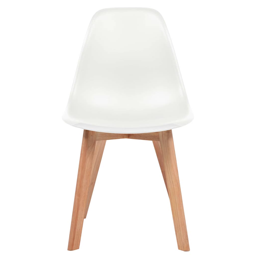 vidaXL Dining Chairs 4 pcs White Plastic - 51 x 82 x 46 cm