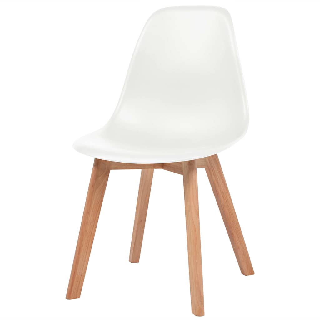 vidaXL Dining Chairs 4 pcs White Plastic - 51 x 82 x 46 cm