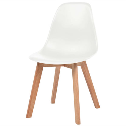 vidaXL Dining Chairs 4 pcs White Plastic - 51 x 82 x 46 cm