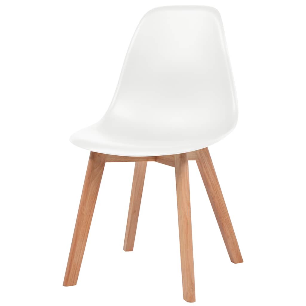 vidaXL Dining Chairs 6 pcs White Plastic - 51 x 82 x 46 cm