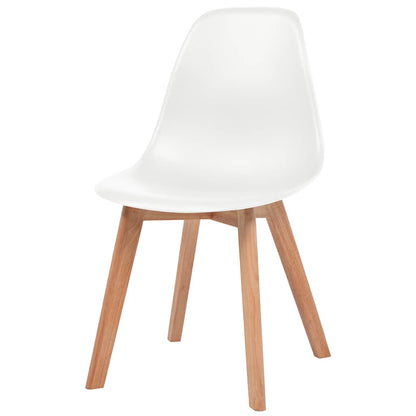 vidaXL Dining Chairs 6 pcs White Plastic - 51 x 82 x 46 cm