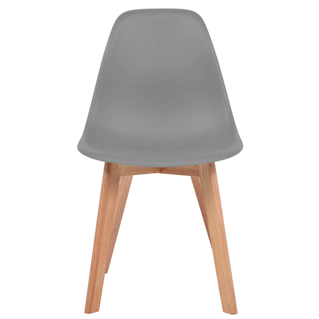 vidaXL Dining Chairs 6 pcs Grey Plastic - 51 x 82 x 46 cm