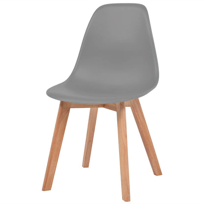 vidaXL Dining Chairs 6 pcs Grey Plastic - 51 x 82 x 46 cm