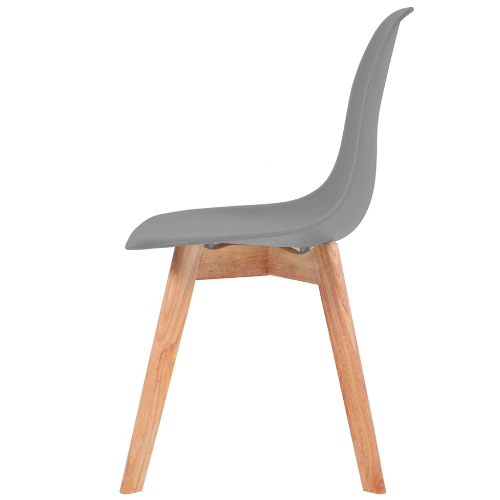 vidaXL Dining Chairs 6 pcs Grey Plastic - 51 x 82 x 46 cm