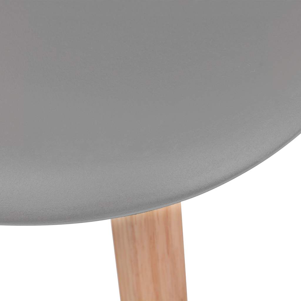 vidaXL Dining Chairs 6 pcs Grey Plastic - 51 x 82 x 46 cm