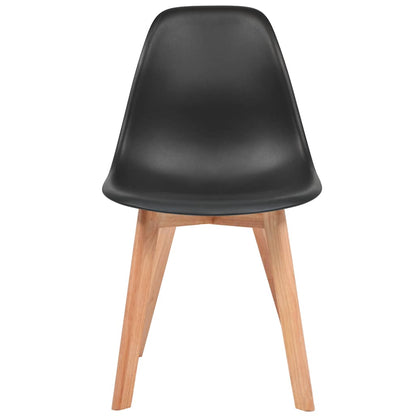 vidaXL Dining Chairs 2 pcs Black Plastic - 51 x 82 x 46 cm