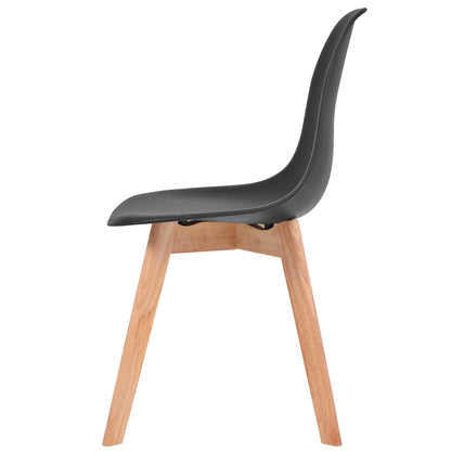 vidaXL Dining Chairs 2 pcs Black Plastic - 51 x 82 x 46 cm