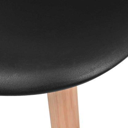 vidaXL Dining Chairs 2 pcs Black Plastic - 51 x 82 x 46 cm