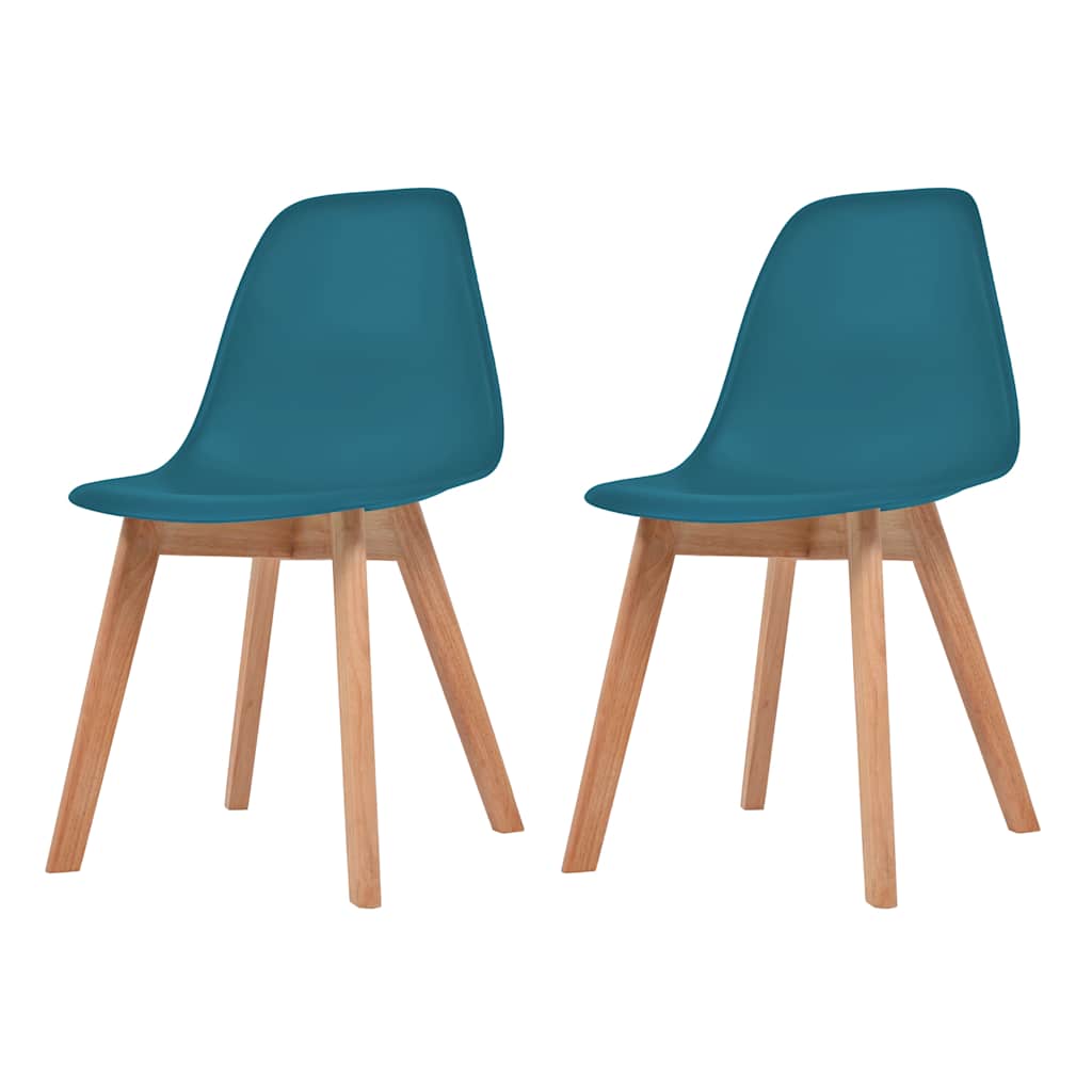 vidaXL Dining Chairs 2 pcs Turquoise Plastic - 51 x 82 x 46 cm