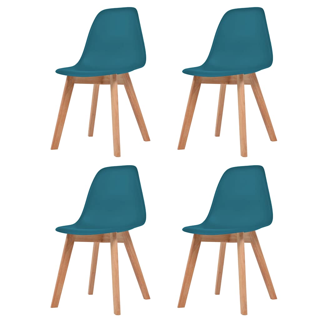 vidaXL Dining Chairs 4 pcs Turquoise Plastic - 51 x 82 x 46 cm