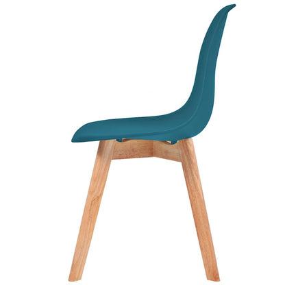 vidaXL Dining Chairs 6 pcs Turquoise Plastic - 51 x 82 x 46 cm