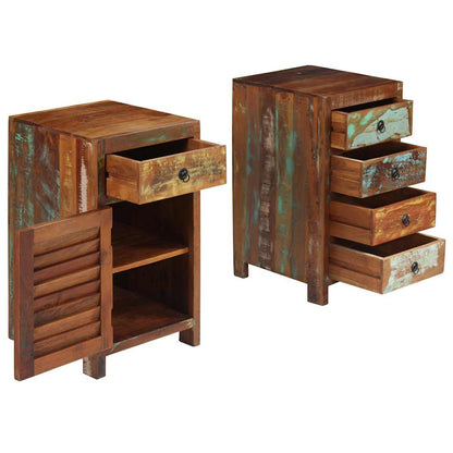 244846 vidaXL Pedestal Desk Solid Reclaimed Wood 140x50x77 cm - Multicolour