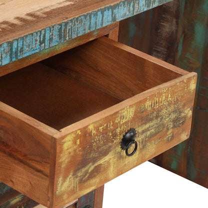 244846 vidaXL Pedestal Desk Solid Reclaimed Wood 140x50x77 cm - Multicolour