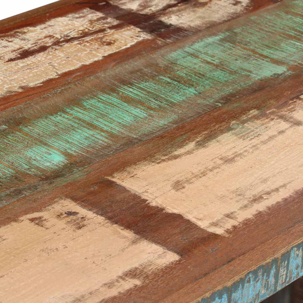 244846 vidaXL Pedestal Desk Solid Reclaimed Wood 140x50x77 cm - Multicolour