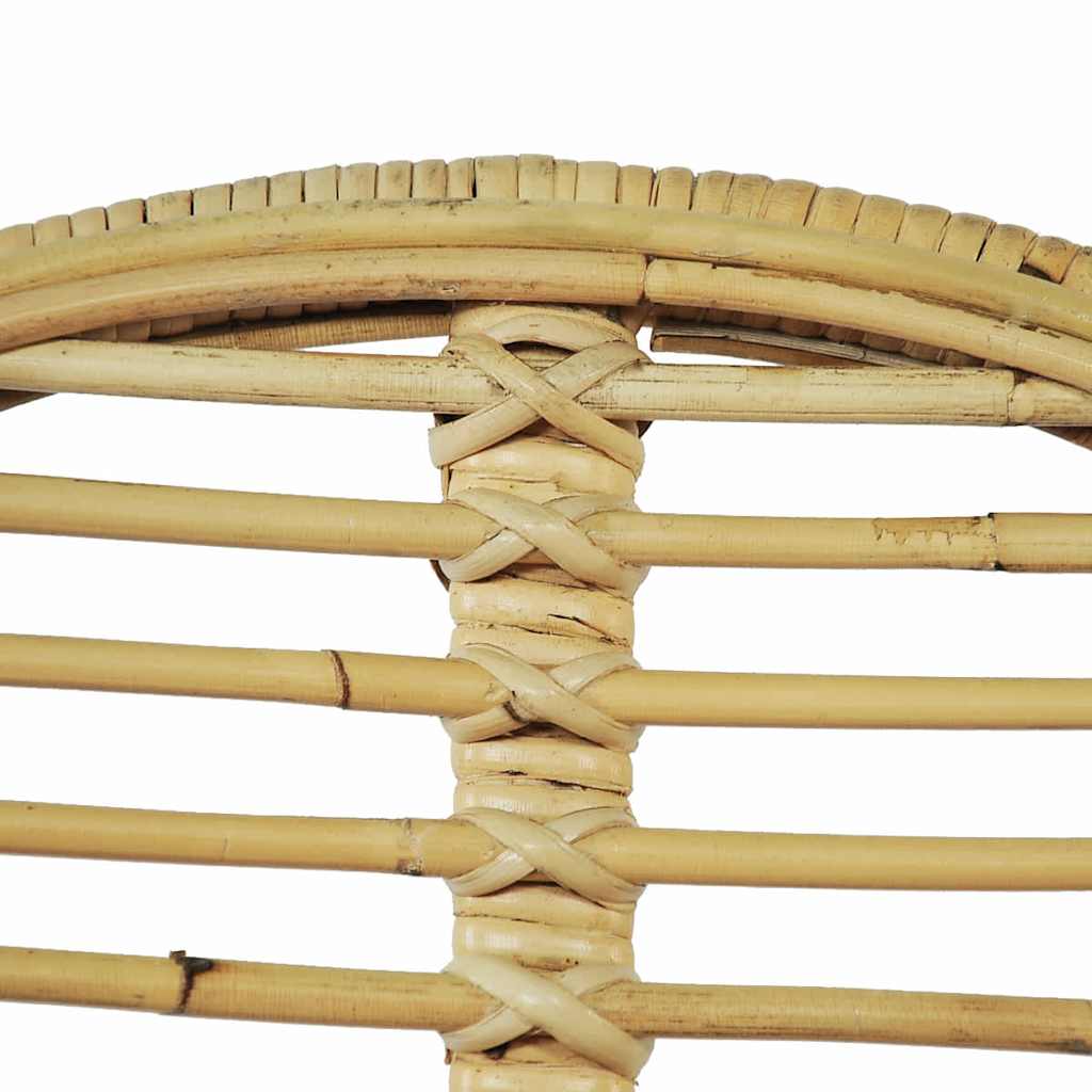 vidaXL Dining Chairs 2 pcs Natural Rattan - Beige - 48 x 61 x 85 cm
