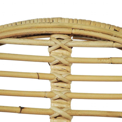 vidaXL Dining Chairs 4 pcs Natural Rattan - Beige - 48 x 61 x 85 cm