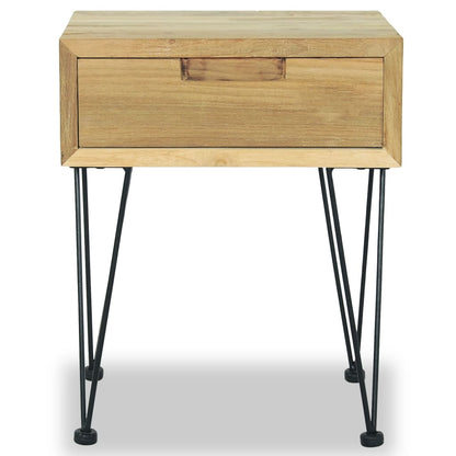 vidaXL Bedside Cabinet 40x30x50 cm Solid Teak - Brown
