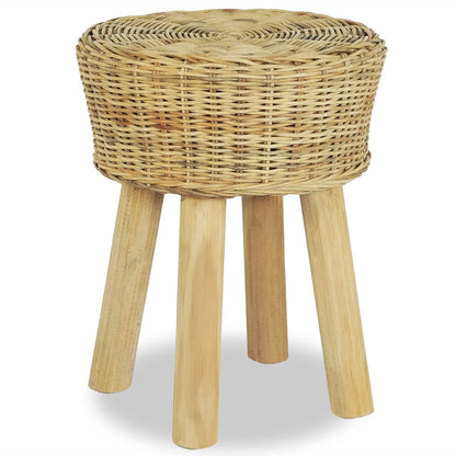 244578 vidaXL Bar Stool Natural Rattan - Brown - 35 x 45 x 35 cm