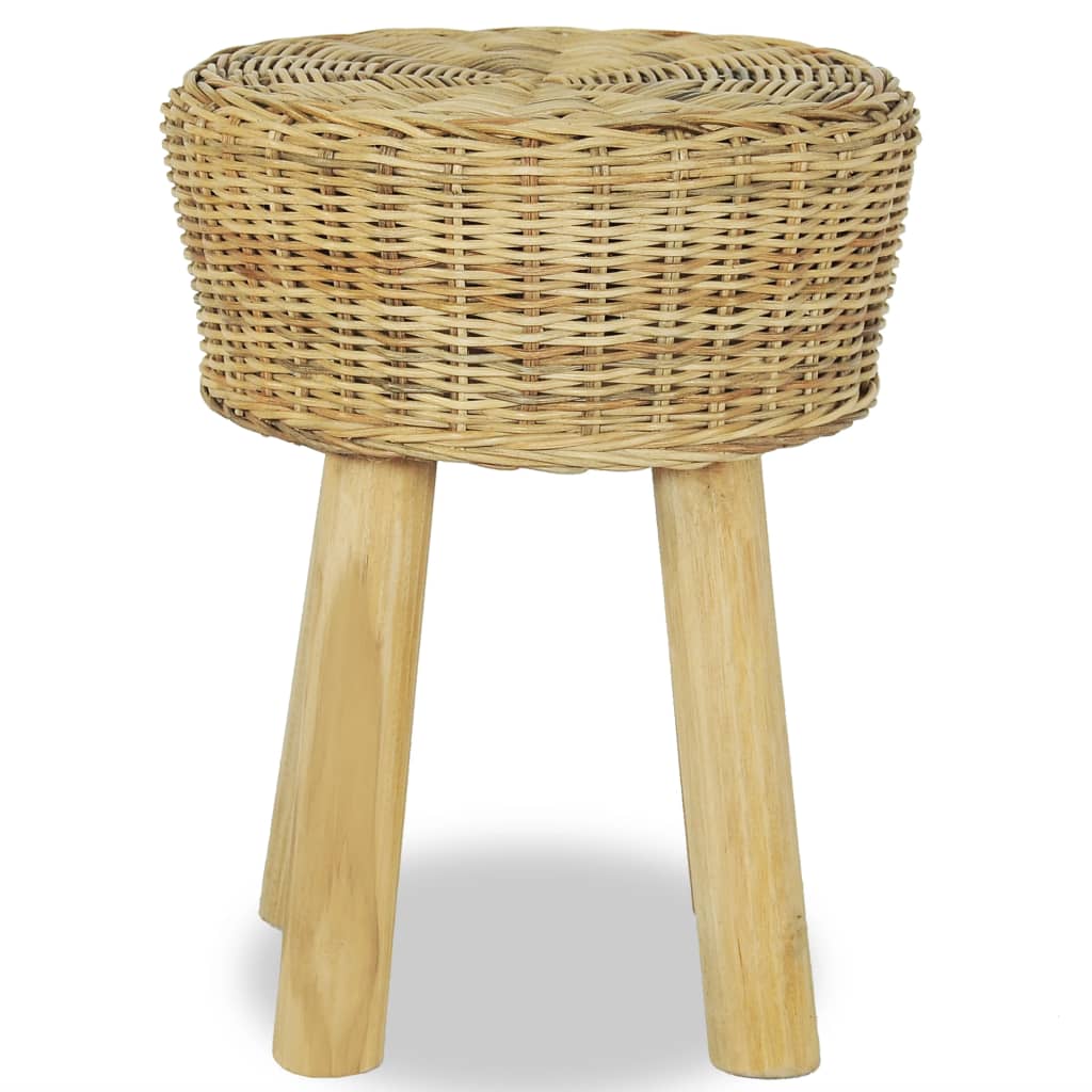 244578 vidaXL Bar Stool Natural Rattan - Brown - 35 x 45 x 35 cm