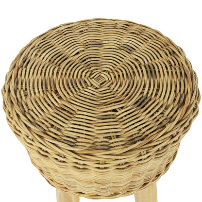 244578 vidaXL Bar Stool Natural Rattan - Brown - 35 x 45 x 35 cm