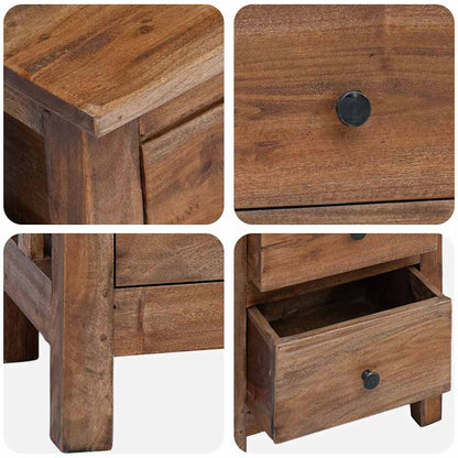 vidaXL Nightstand Solid Mahogany Wood 40x30x51 cm - Brown
