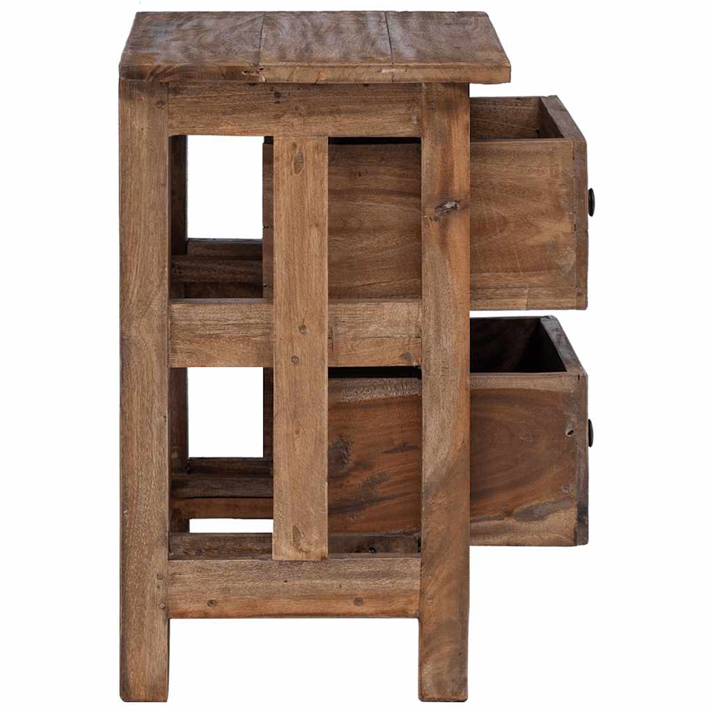 vidaXL Nightstand Solid Mahogany Wood 40x30x51 cm - Brown