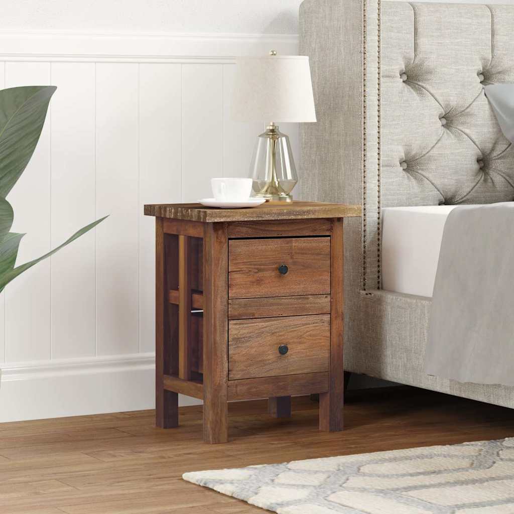vidaXL Nightstand Solid Mahogany Wood 40x30x51 cm - Brown